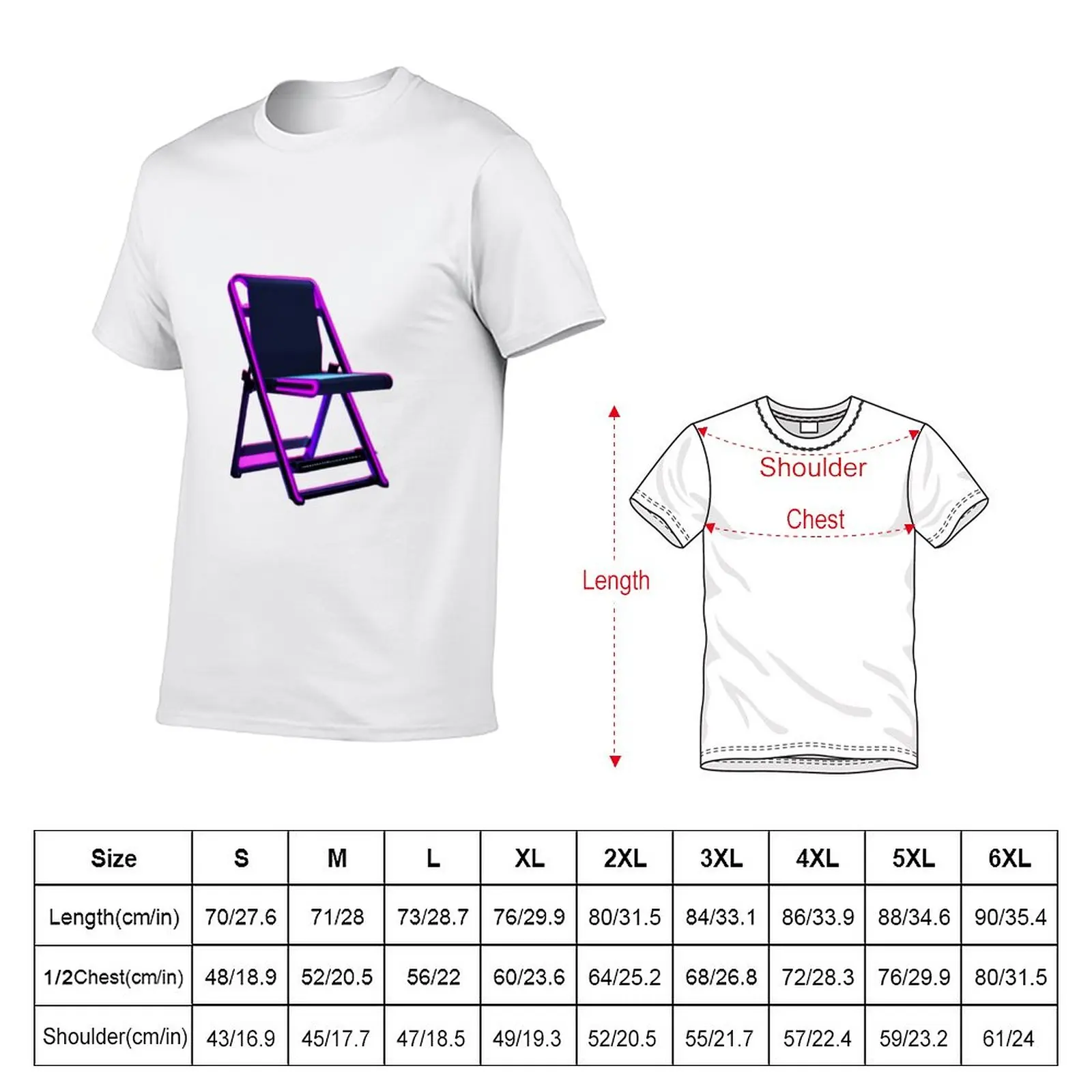 New Neon Folding Chair T-Shirt customized t shirts black t shirt graphics t shirt custom t shirt mens graphic t-shirts anime