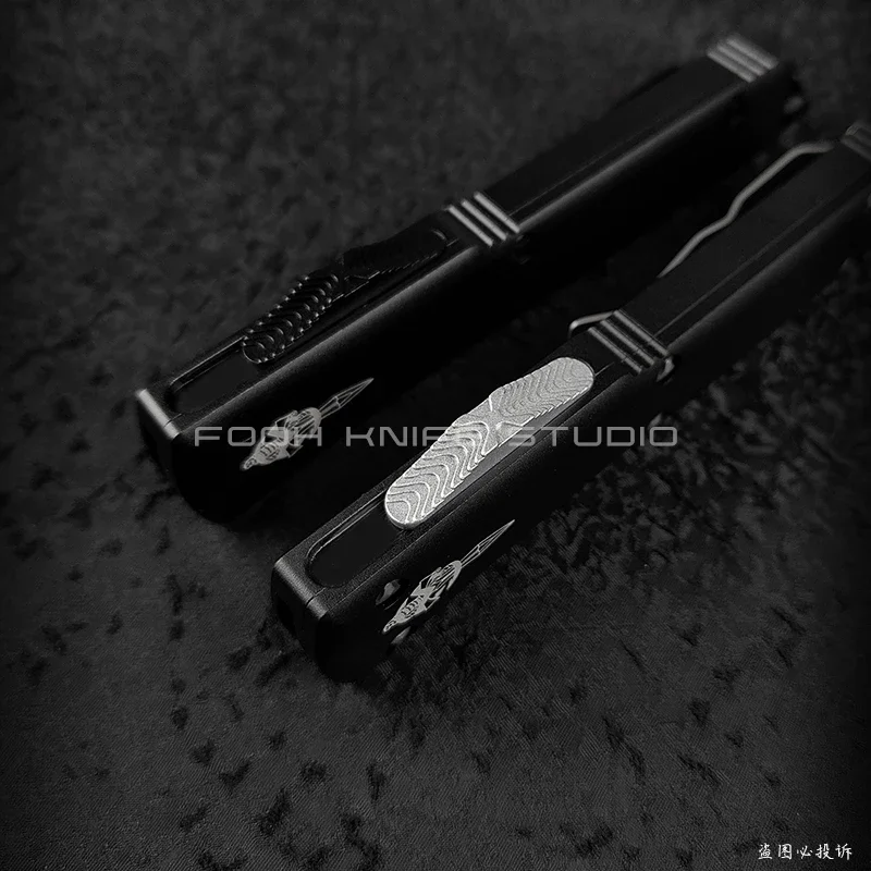 FOOH KNIFE STUDIO HELLHOUND ULTRATECH مميز بالسيف MICRO ULTRA TECH UT UTX D2 Steel CNC 6061 أدوات EDC من الألومنيوم