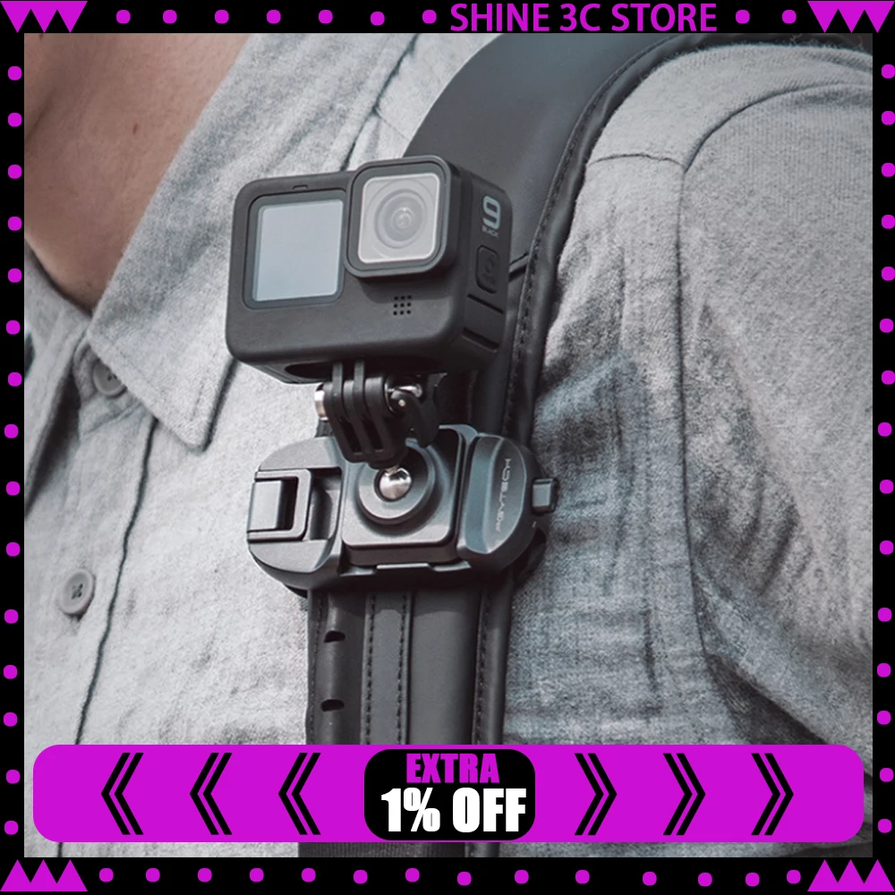 

Зажим для камеры PGYTECH Beetle с пластиной для камер, быстросъемная система для Sony/Nikon/DSLR, экшн-камера, рюкзак, ремешок для камеры, крепление