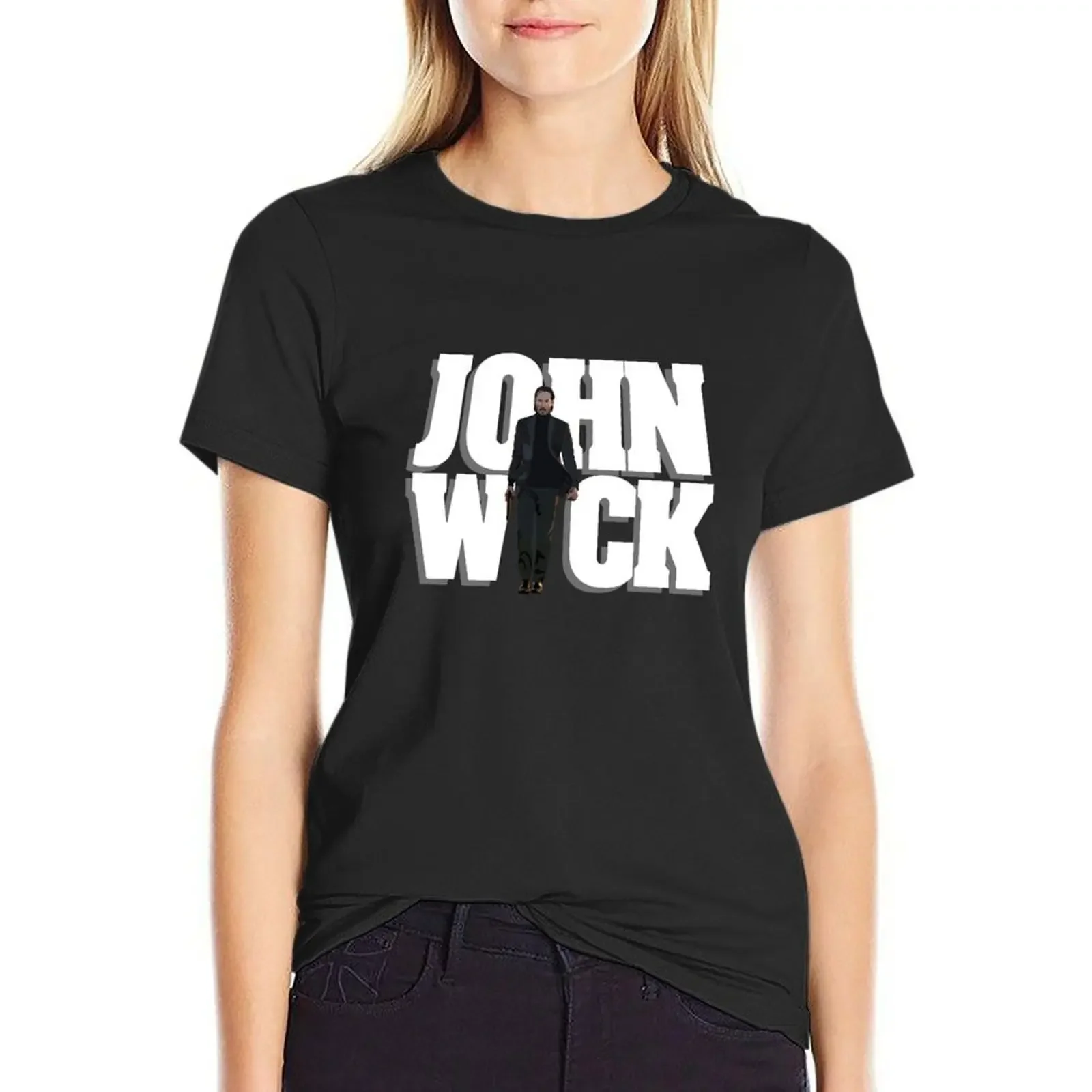John Wick excommunicado fanart drawing T-shirt aesthetic clothes tops hippie clothes Women clothes