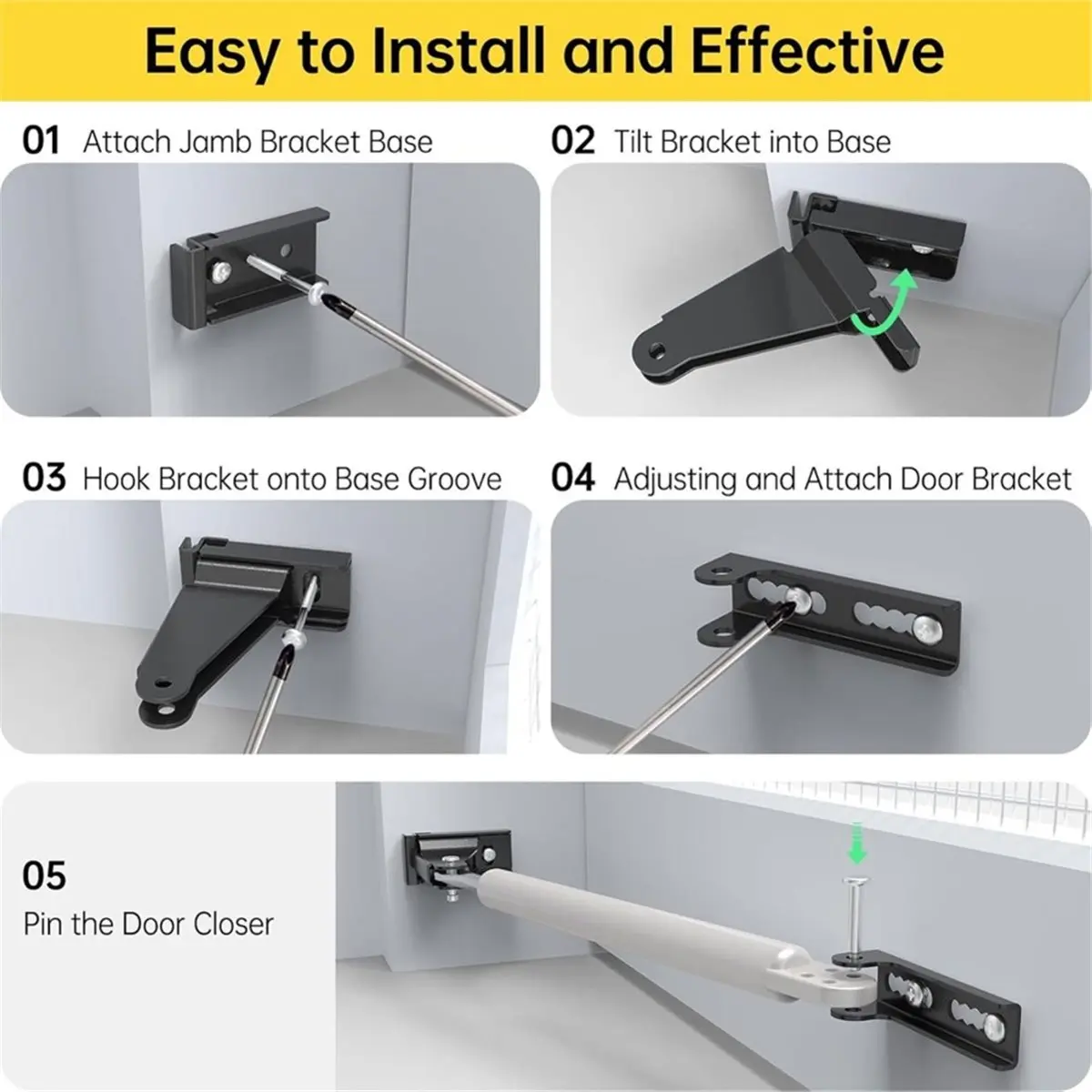 Storm Door Closer Bracket Reinforced Repair Jamb Bracket for Door Repair Kit