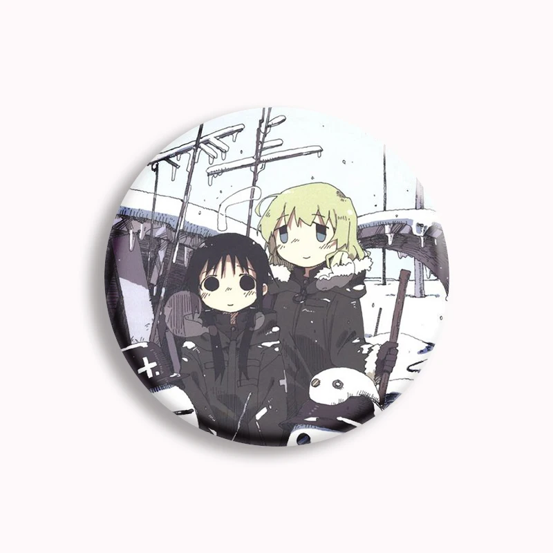 Anime Meisjes Laatste Tour Knoop Pin Cartoon Shoujo Shuumatsu Ryokou Brooch Yuuri Chito Badge Tas Jas Accessoires Fans Verzamelen Cadeau