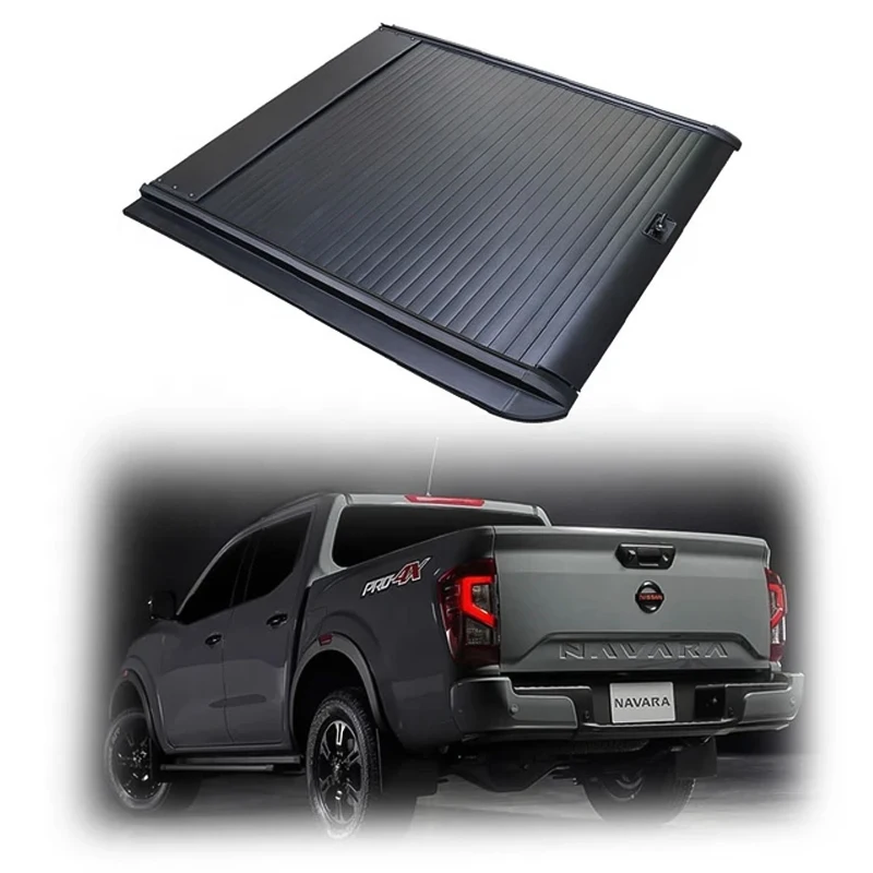 

Debao rolling up roller lid truck bed cover retractable shutter tonneau cover for nissan NP300 NAVARA (D40) ford ranger