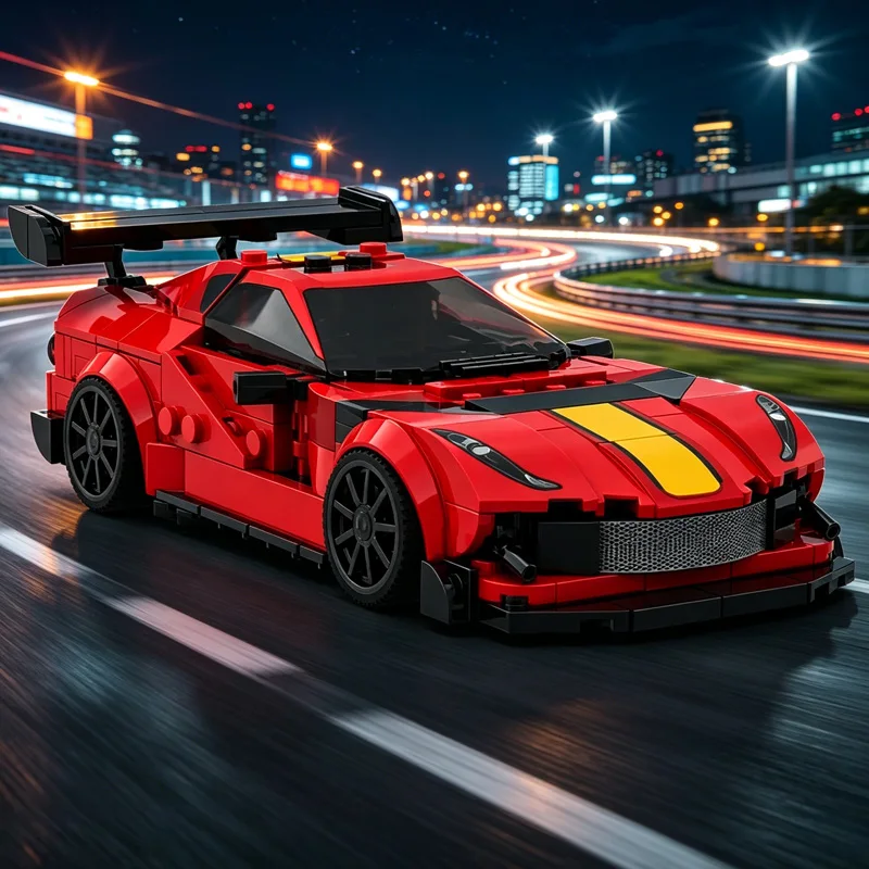 Speed Racing Car Model MOC Building Bricks Top Tier Sports Car Modular Technology Children Assemble Toys Suit Holiday Gifts