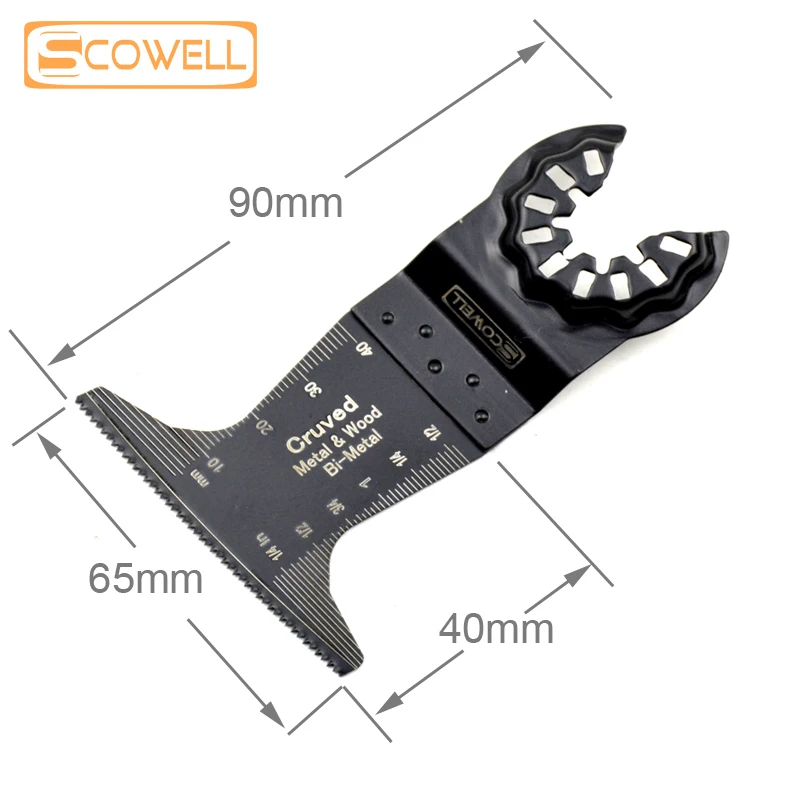 Imagem -03 - Substituído Lockfit Plunge Oscilante Multi Tool Saw Blades Dentes Cruved para Ferramentas Elétricas Star Lock Multimaster 65 mm