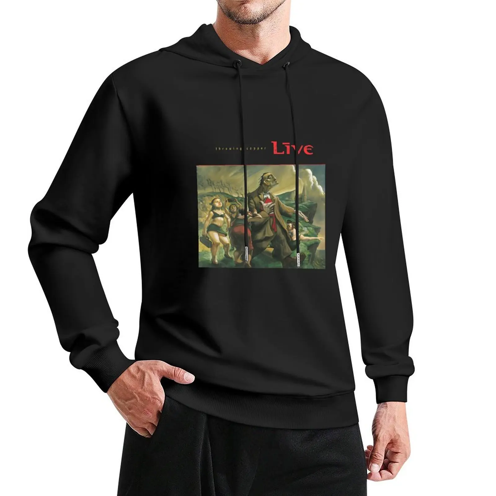 

Live Throwing Copper Pullover Hoodie men's winter sweater korean style clothes hoodie men