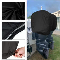 15-250HP Motor Engine Boat Cover 210D Waterproof Anti UV Dustproof Cover Marine Engine Protector Canvas Yacht Half Outboard