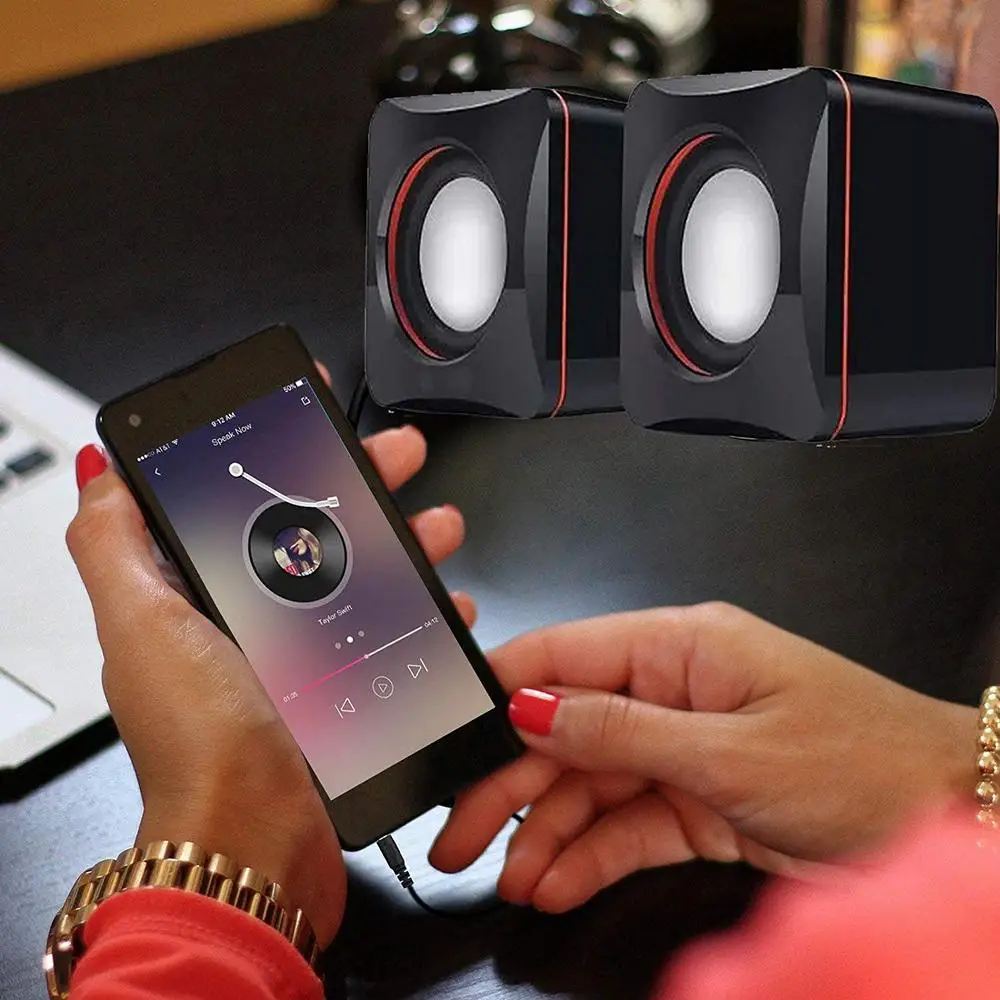 Portable Mini Computer Speakers USB Speakers Music Stereo for computer Desktop PC Laptop Notebook Home Theater Party Loudspeaker