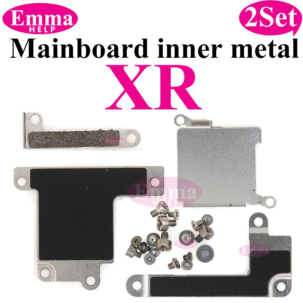 2Sets Inner Metal Parts Bracket Holder Clip Parts For iPhone 11 Pro Max 12 13 XS XR X Mainboard Cover inner Iron with Screws