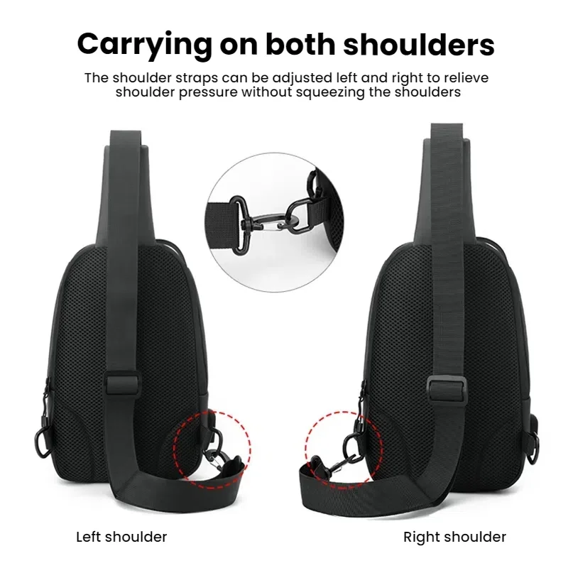 حقيبة صدر رجالية كاجوال جديدة، حقيبة كروس عصرية متعددة الطبقات، حقيبة صدر لركوب الدراجات في الهواء الطلق، حقيبة رياضية ذات سعة كبيرة #3