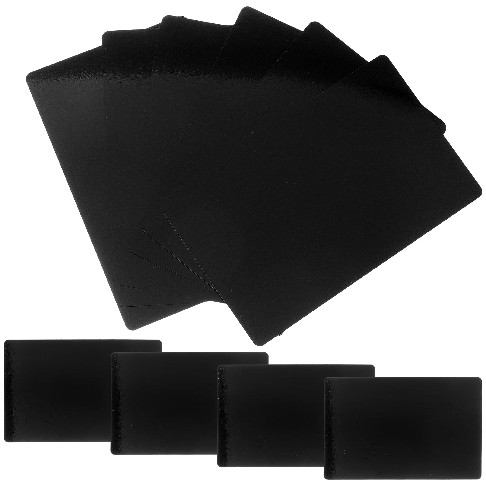 10 Pcs Metal Business Card Smooth Blank Name Cards Engraved Aluminium Aluminum DIY