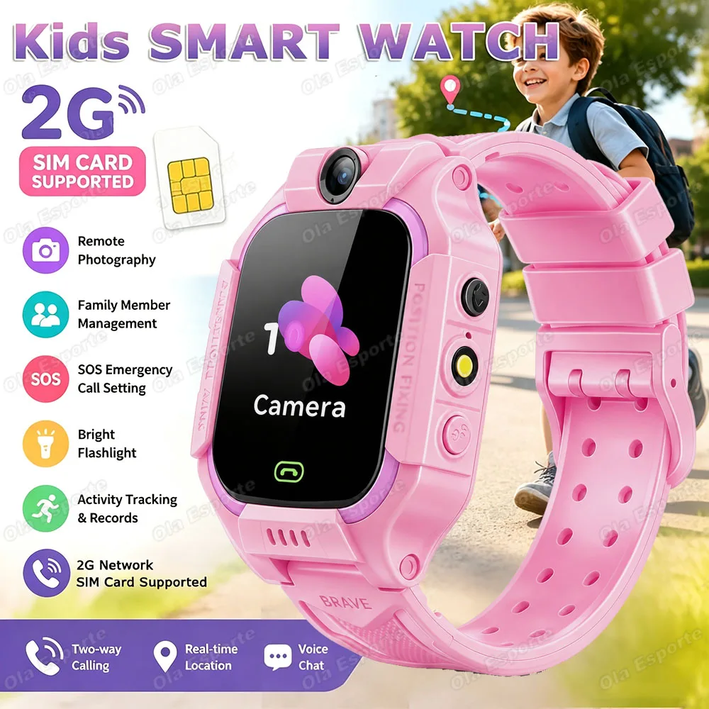 2027 Kids Smart Watch with GPS Location and SOS Camera