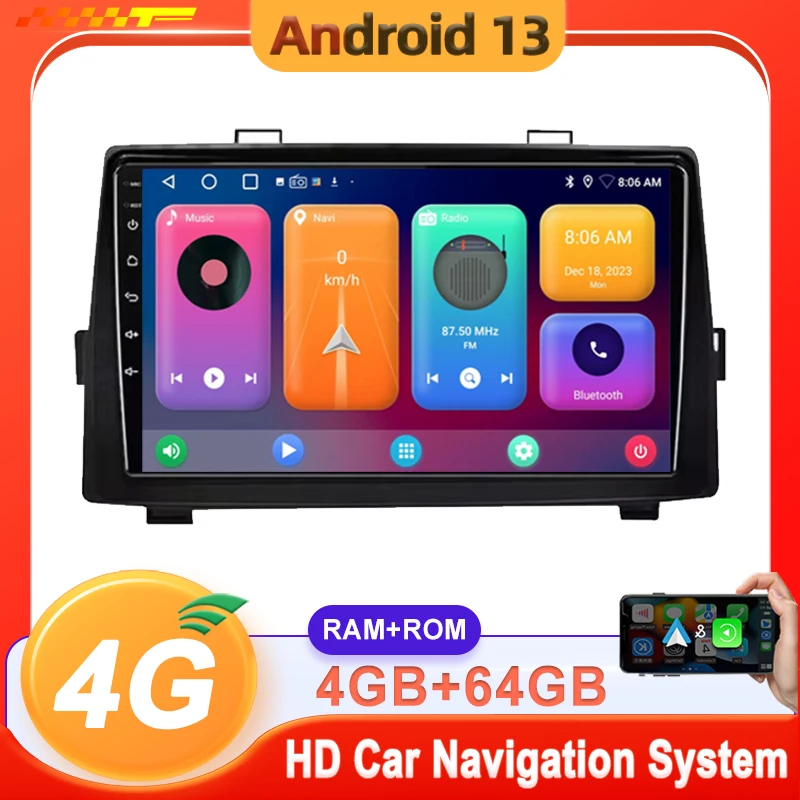 9 inch Android 13 Carplay Auto Car Radio For Toyota Noah Voxy 2007 2010 2011 2012 2013 GPS Navigation Auto Radio No 2din DVD HDR