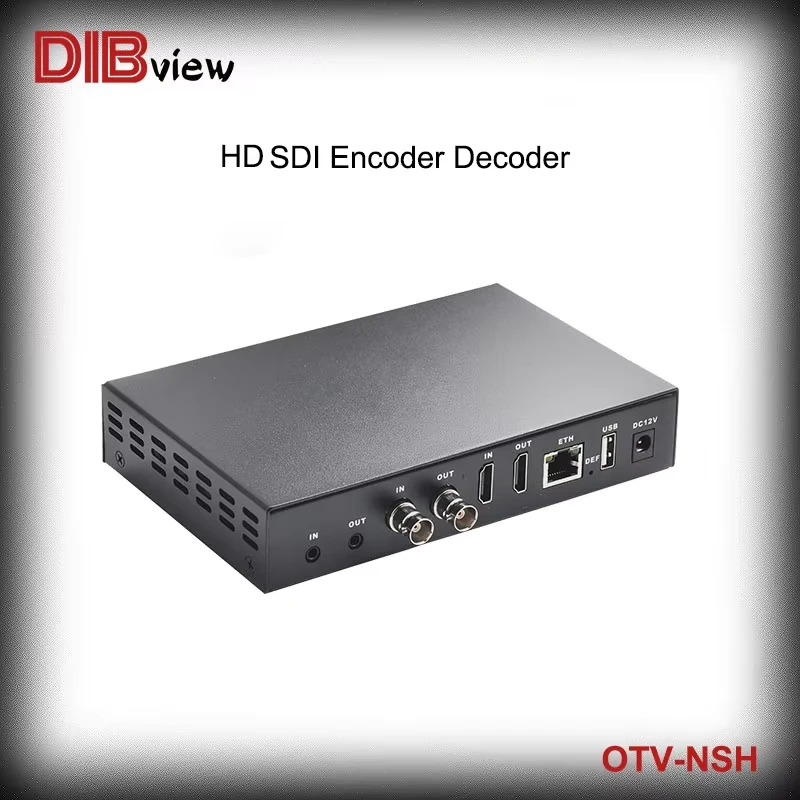 Dibview OTV-NSH NDI HX H265 H264 HD SDI HLS HTTP UDP SRT Streaming Encoder Decoder With USB Video Recording Facebook Youtube