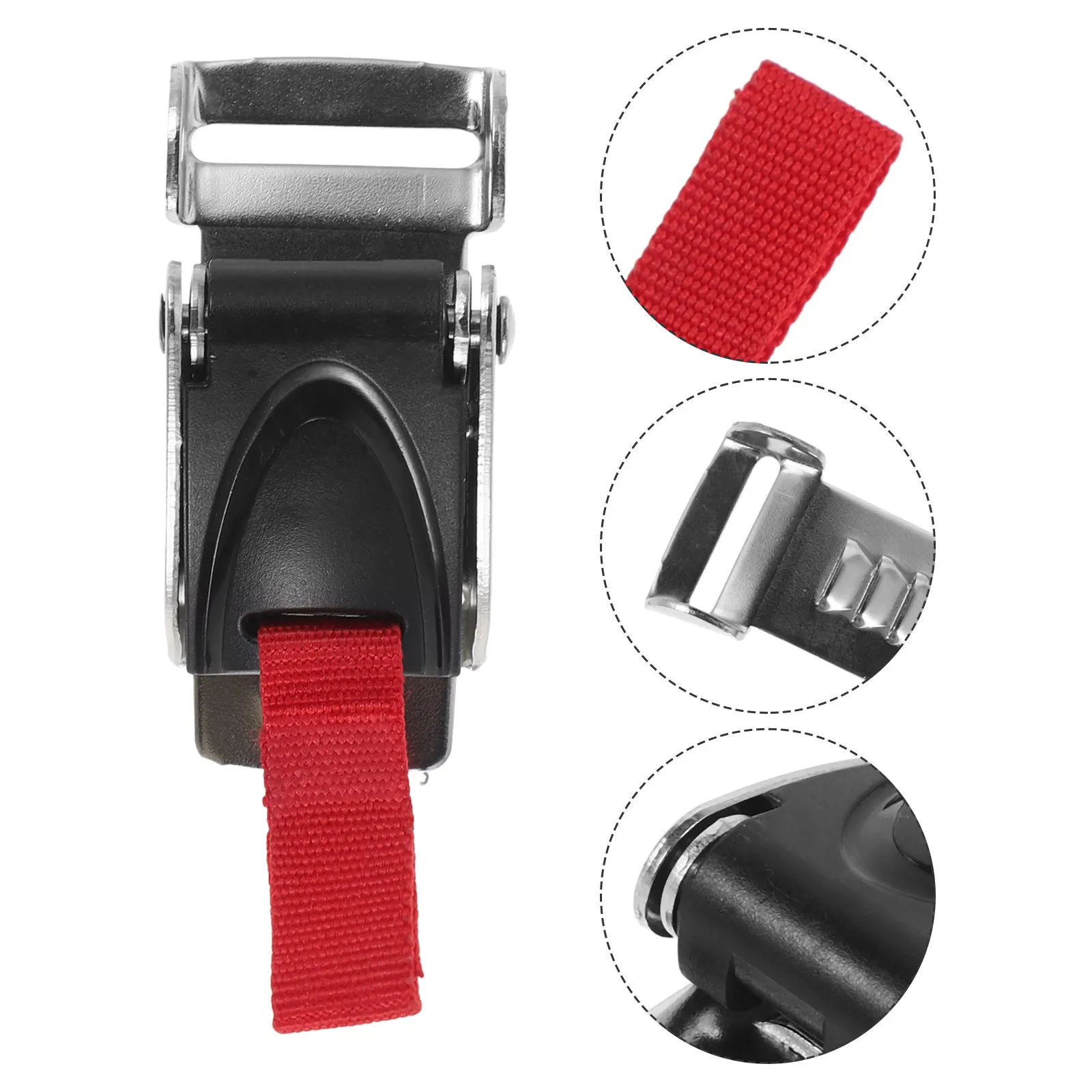 

Quick Release Clip Stainless Steel 7-Segment Ratcheted Buckle for Motorcycle Chin Strap Replacement Fast Secure