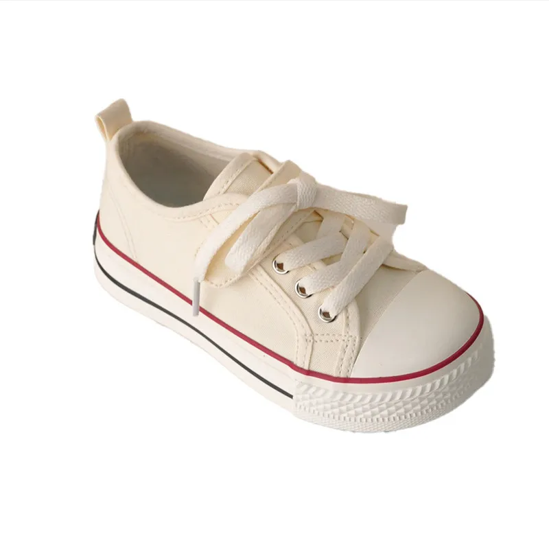 Zapatos de lona para niños y niñas, zapatillas bajas informales de Color caramelo, con gancho, antideslizantes, para caminar