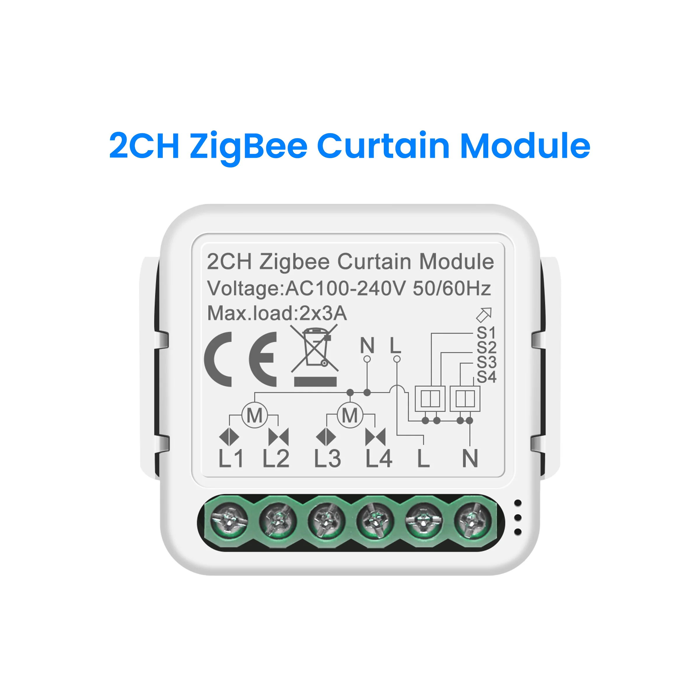GIRIER Tuya Smart ZigBee/Wi-Fi RF433 Gordijn Schakelaar Module voor Elektrische Rolluik Blind Motor 1/2CH Werkt Alexa Hey Google