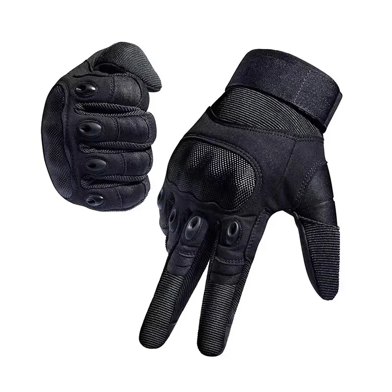 Gants tactiques à doigt complet pour hommes, Compatible avec écran tactile, Protection des articulations dures pour moto militaire Airsoft Paintball