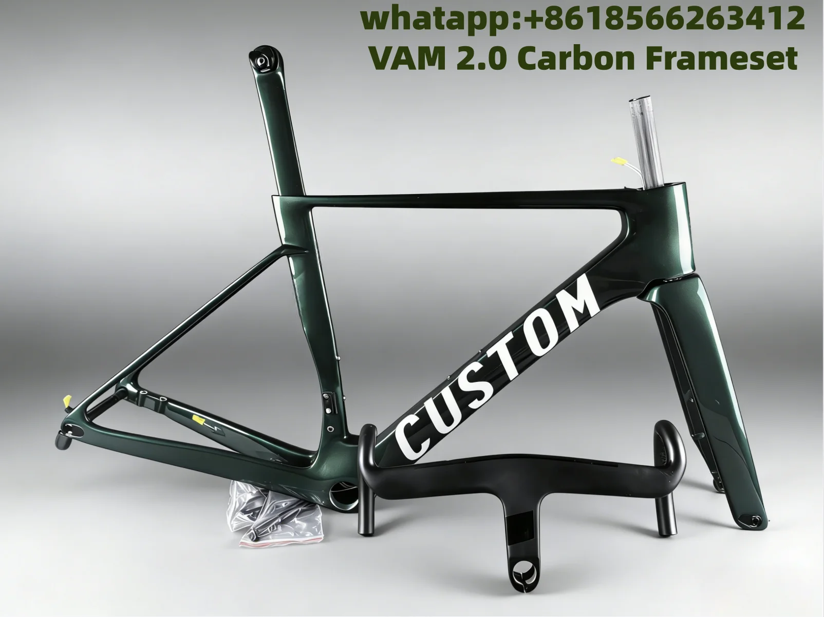 

New 2025 OSTRO VAM 2.0 Disc Brake Frameset Carbon Road Frame with Handlebar Custom Paint 45,49,52,54,56,58cm