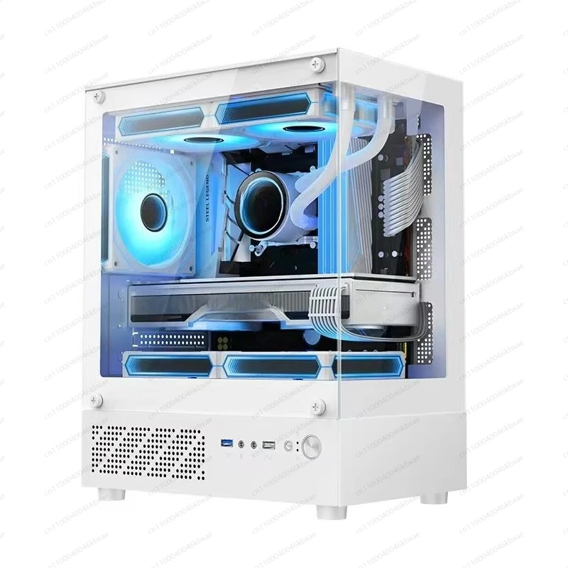 

Case Atx Gaming Cases White MATX Mid Tower Gamer Case Micro Desk Casing Tempered Glass Computer Cabinet Chassis