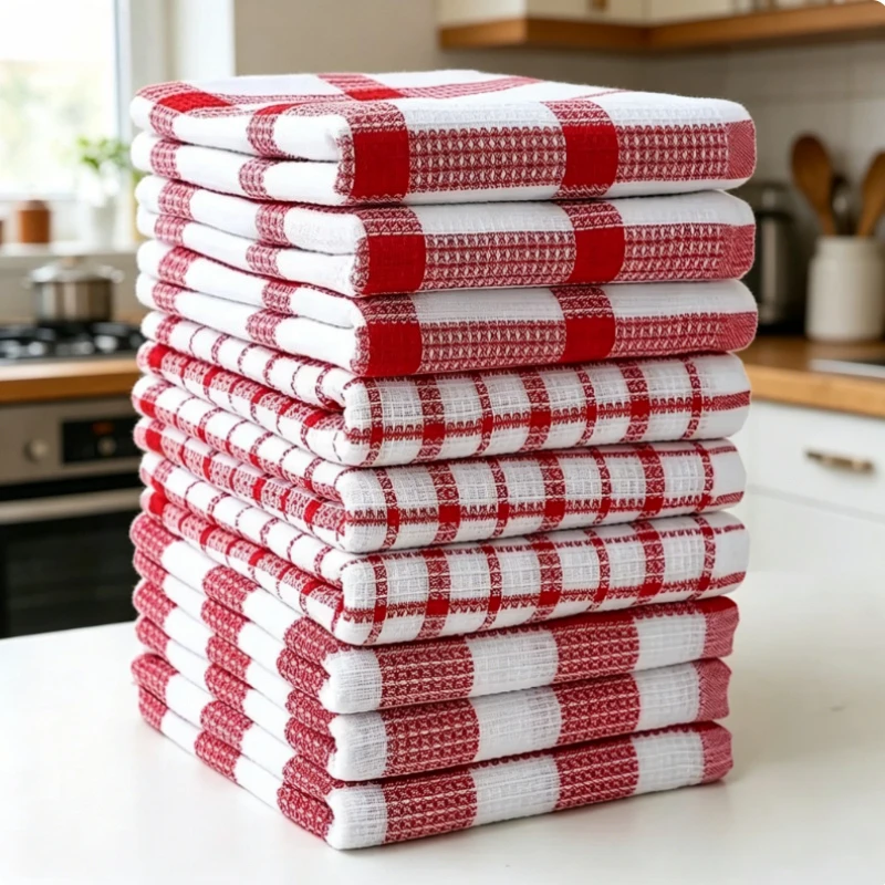 3pcs Polyester Kitchen Towels, Highly Absorbent Ultra-Soft Dish Cloths, Large Tea Bar Towels for Home Cleaning, Bright Colors