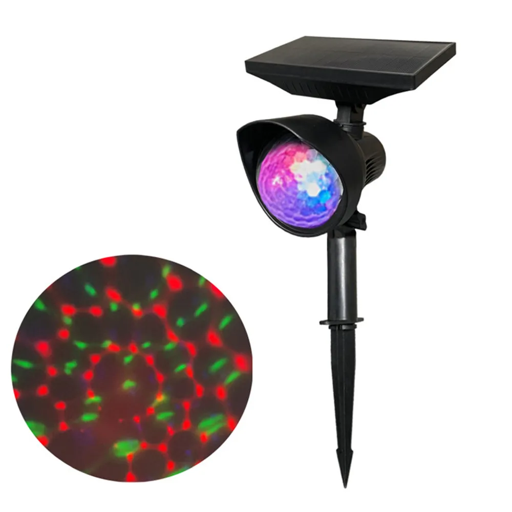 Solar Projection Lamp RGB Rotatable Crystal Magic Ball Disco Stage Light Outdoor Waterproof Lawn Landscape Color Solar LED Light