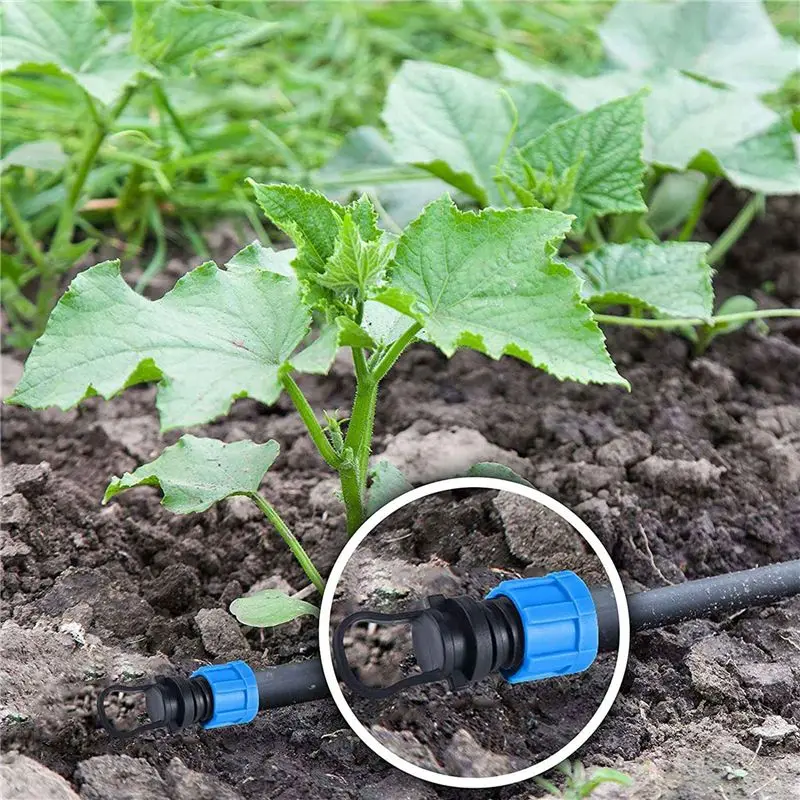 60 Pcs Drip Irrigation Tubing End Cap Plug 1/2 Inch Universal End Cap Fitting, Compatible With 16-17Mm Drip Tape Tubing-[Acebya]