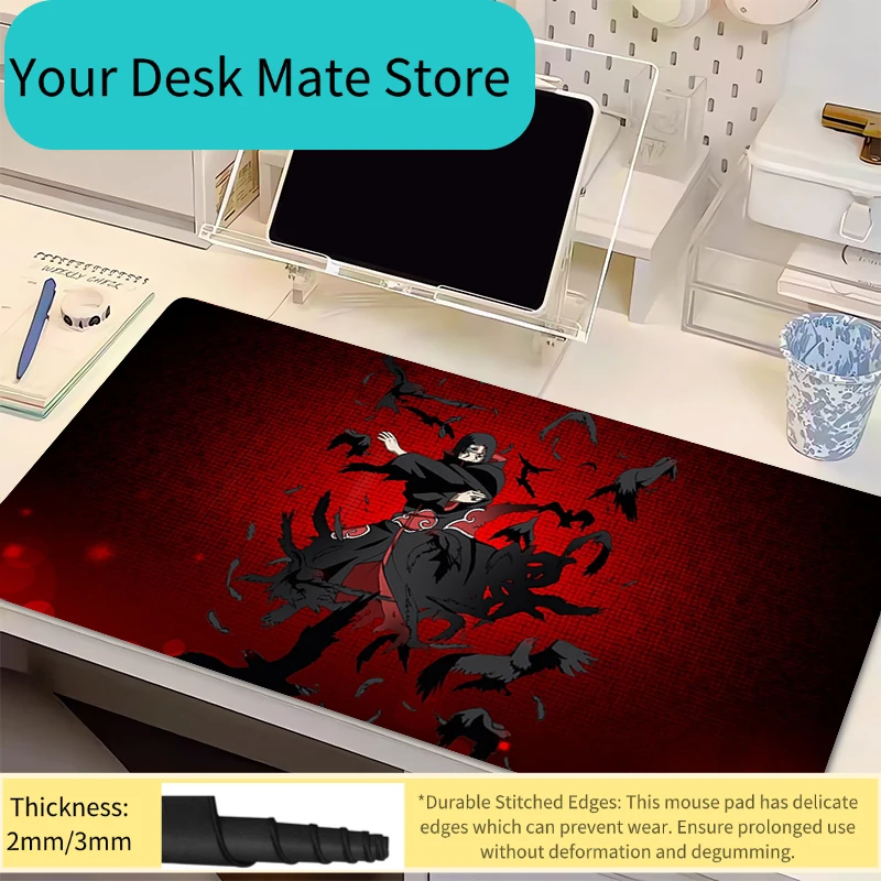 

Коврик для мыши Naruto, большой игровой коврик для клавиатуры и мыши, коврик для ноутбука, натуральный каучук, игровой коврик для ПК