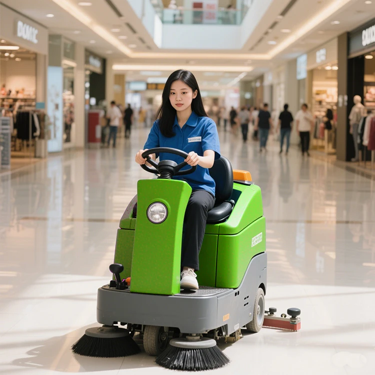 

Low Noise Ride On Floor Sweeper With Dust Filtration For Indoor And Outdoor Cleaning