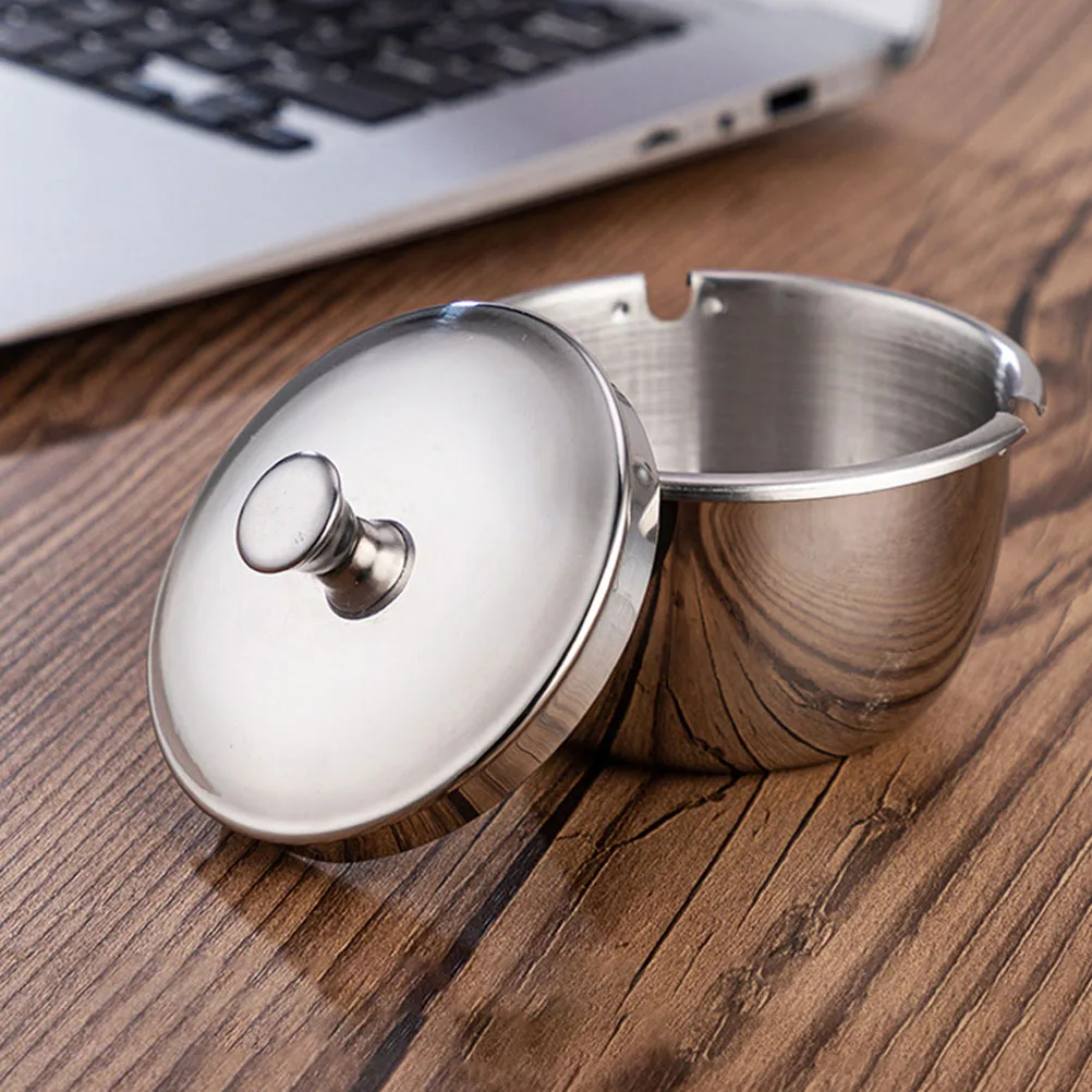 

Wall Mounted Ashtray Stainless Steel Bathroom Outdoor Use Easy Clean Tray Multi Clip Design Ash Container Holder Smoke Freely No