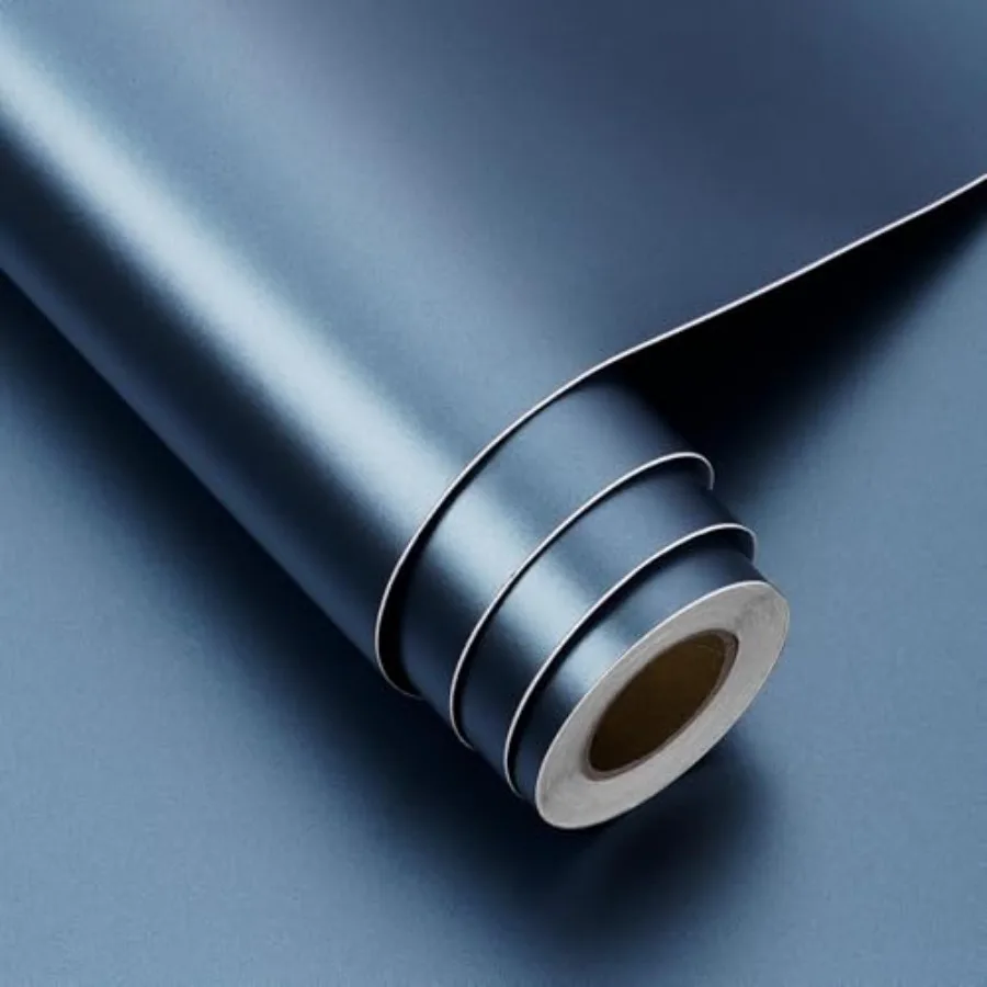 

Satin Dark Blue Wallpaper Peel and Stick Blue Contact Paper for Countertops Drawers Appliances Kitchen Cabinet Wall Paper Water
