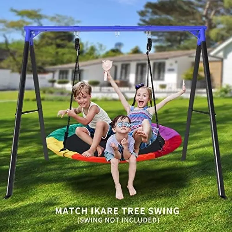 Heavy Duty Metal Frame With Ground Nails, Swing Stand 440Lbs Load Capacity, Fits Most Swings, Great For Indoor And