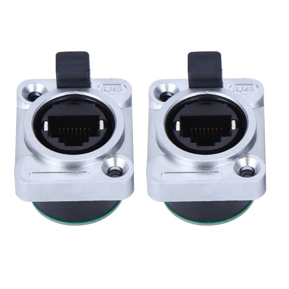 Round RJ45 PCB Panel PA Material 8P8C Aviation Plug Connector Durable Shielded RJ45 Ethernet Panel Mount
