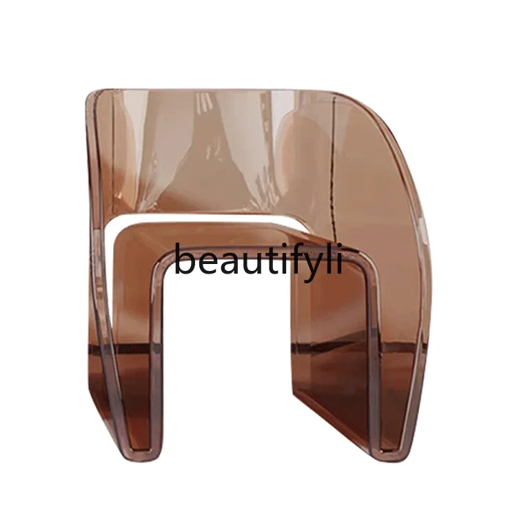 

Nordic minimalist designer creative acrylic leisure chair modern minimalist living room single backrest chair