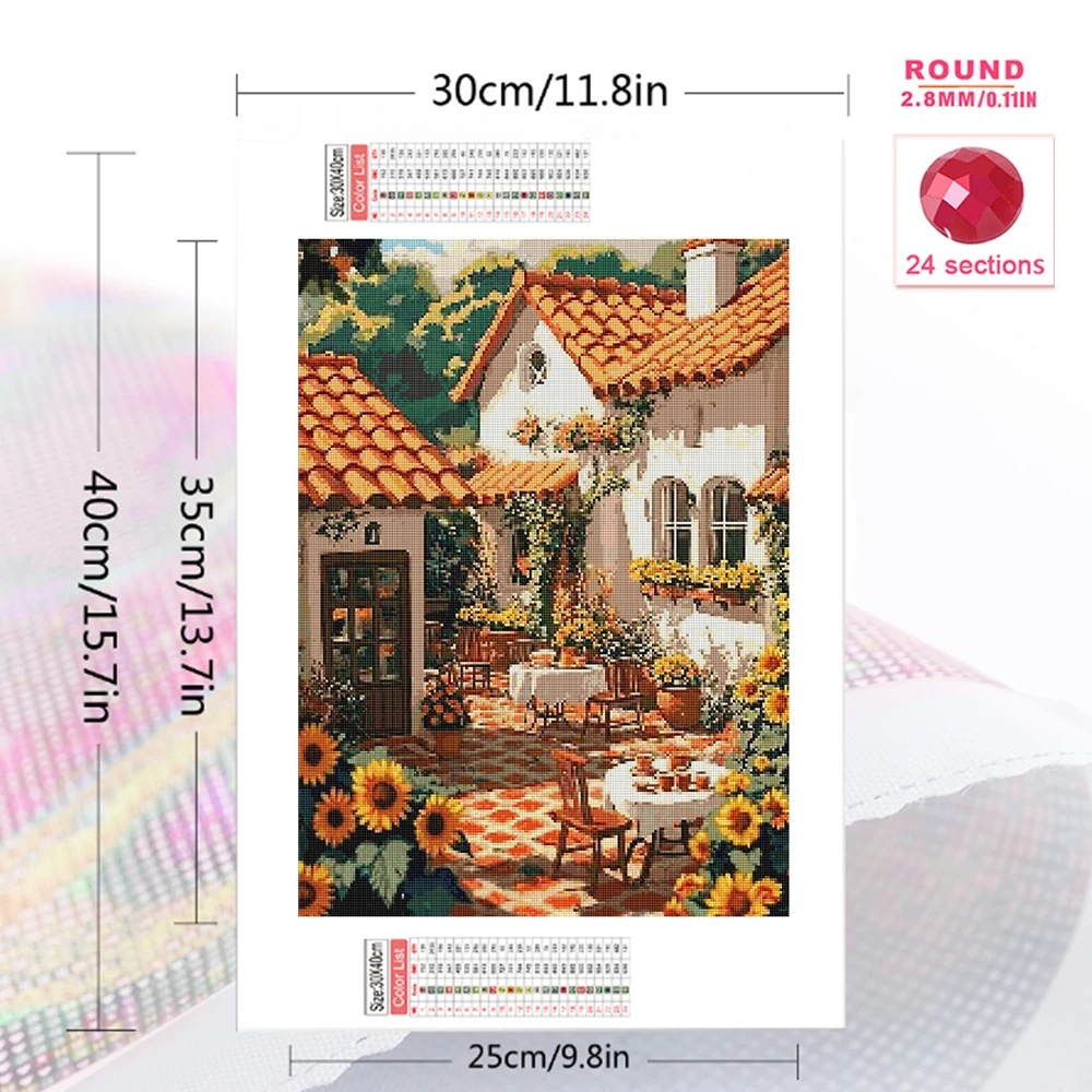 모모아트 풀 스퀘어 라운드 다이아몬드 페인팅 하우스 D - Embroidery Garden 리뷰 및 가격