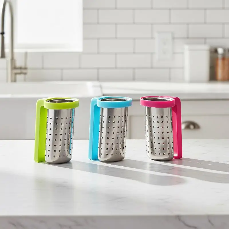 Stainless Steel Tea Diffuser Food Safe Smooth Outflow Precise Holes Portable Strainer for Travel Picnic Loose Leaf Tea Brewing