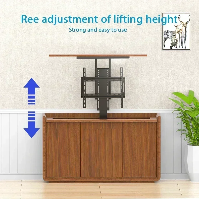32-75-calowy pilot zdalnego sterowania Zmotoryzowany ukryty podnośnik TV w szafce / Elektrycznie regulowany uchwyt do telewizora Stojak pod
