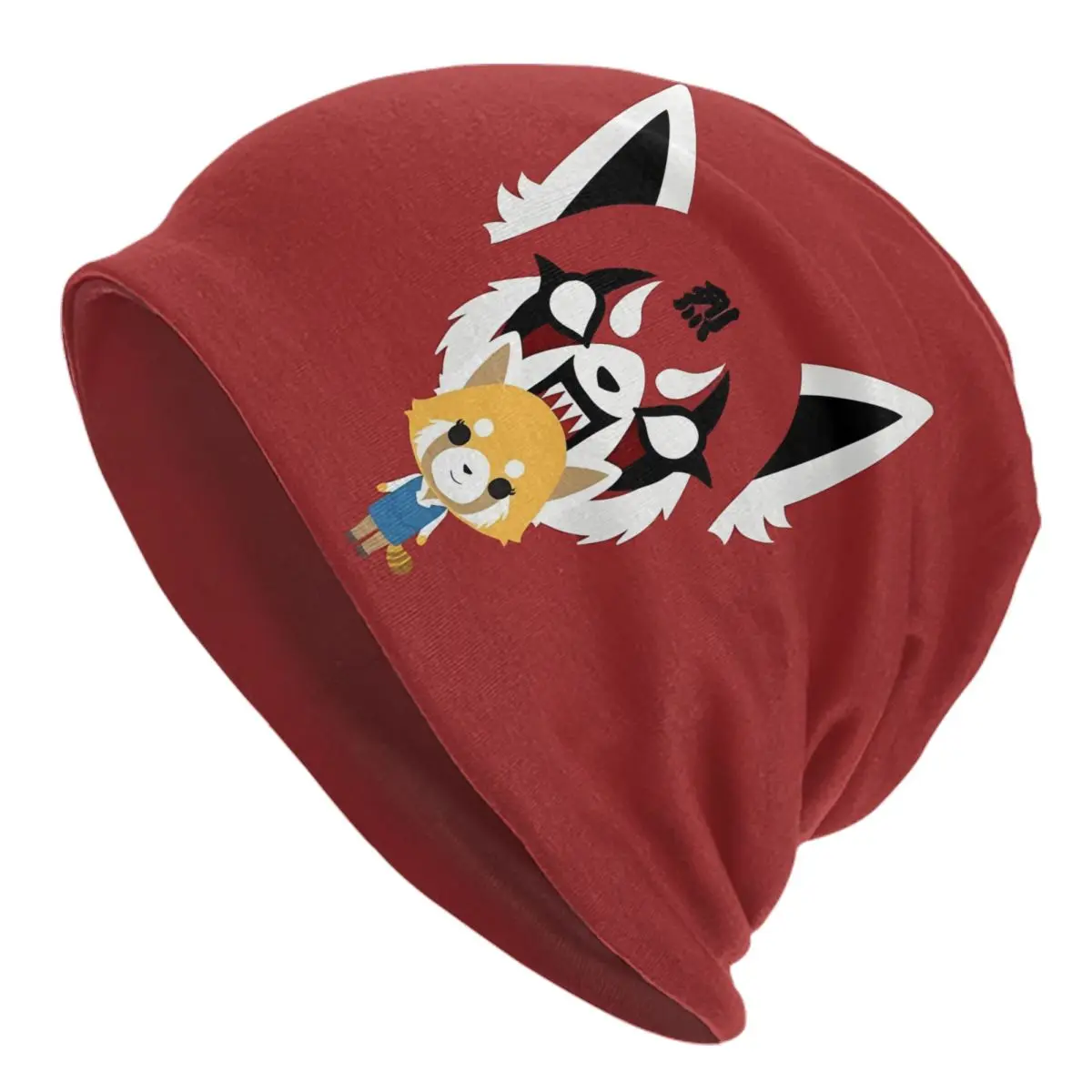 

Custom Aggressive Retsuko Skullies Beanies Caps Streetwear Winter Warm Women Men Knitted Hat Adult Unisex Animation Bonnet Hats