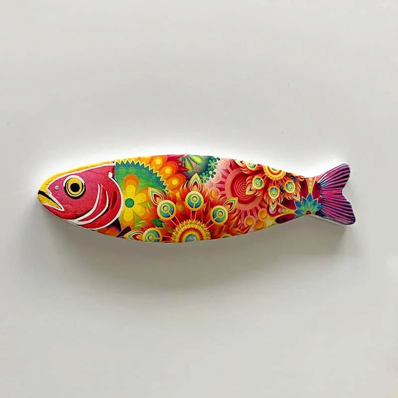 

Colorful 3D Resin Fish Fridge Magnet - Unique Artwork for Home & Kitchen Decor, Super Strong Magnets