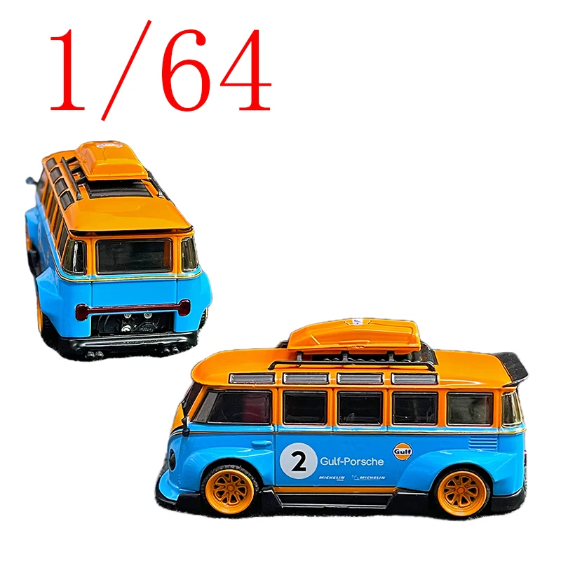 

Inspire литой под давлением масштаб 1/64 Volkswagen, модель автомобиля из сплава Volkswagen T1VAN SpeedLBWK, оранжевый игровой автомобиль, игрушка для мальчика, подарок, оригинальная коробка