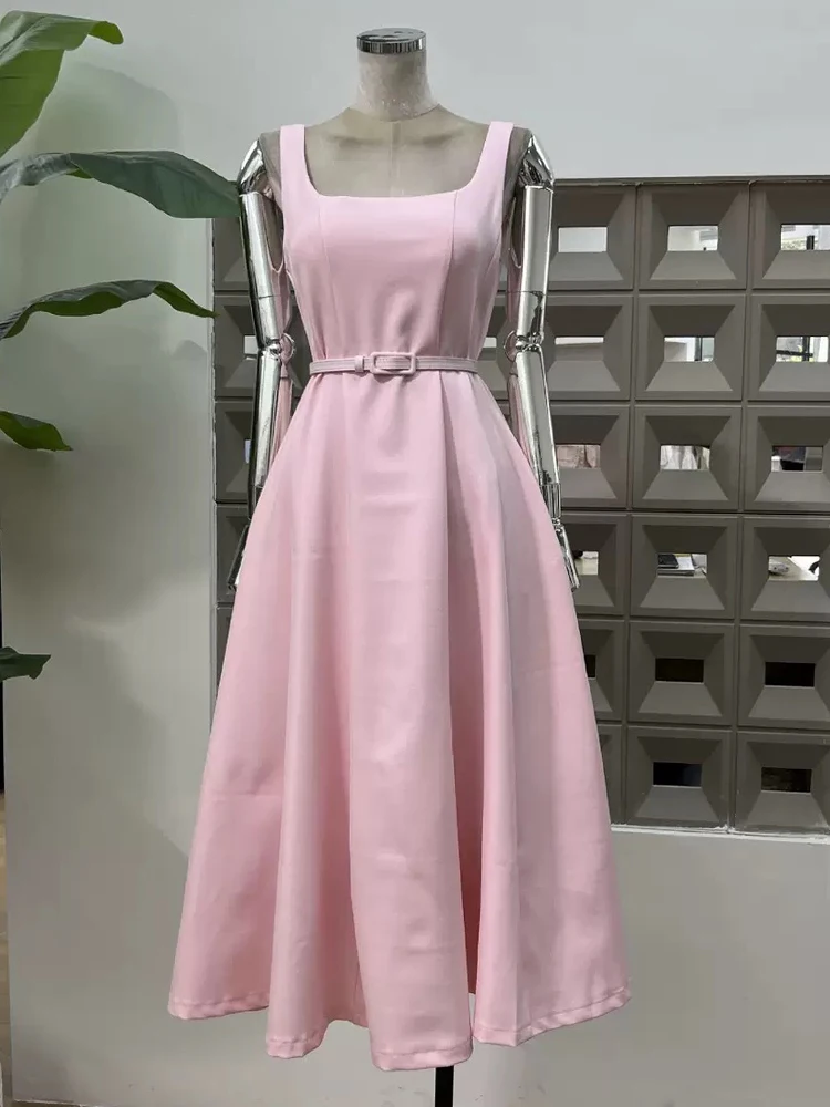 高級感のある秋の新作レディースドレス、ラインストーン付きスリムジャケットトップ+大きなAラインサスペンダードレス、上品なツーピーススーツ