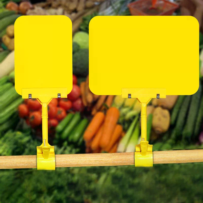 1 Pcs Fruit Price Tag Merchandise Display Wear-resistant Sign Holder Clip Food Advertising PVC Waterproof Whiteboard Clip