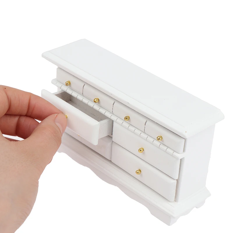 

✰ ✪ Миниатюрный шкаф для хранения для кукольного домика 1:12, модель комода для кукольного домика, мебель, декор, игрушечные аксессуары