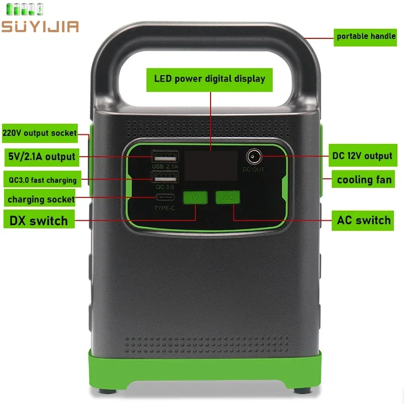 New 220V outdoor energy storage mobile power supply 27000mAh USB interface Type-C mobile power supply car camping battery