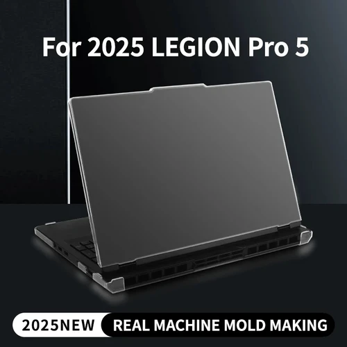 Imagen 2 del producto Funda de portátil 3 en 1 para Lenovo Legion 5 Pro 2025/2024, carcasa dura transparente esmerilada de 15/16 pulgadas, Protector de pantalla de teclado de TPU