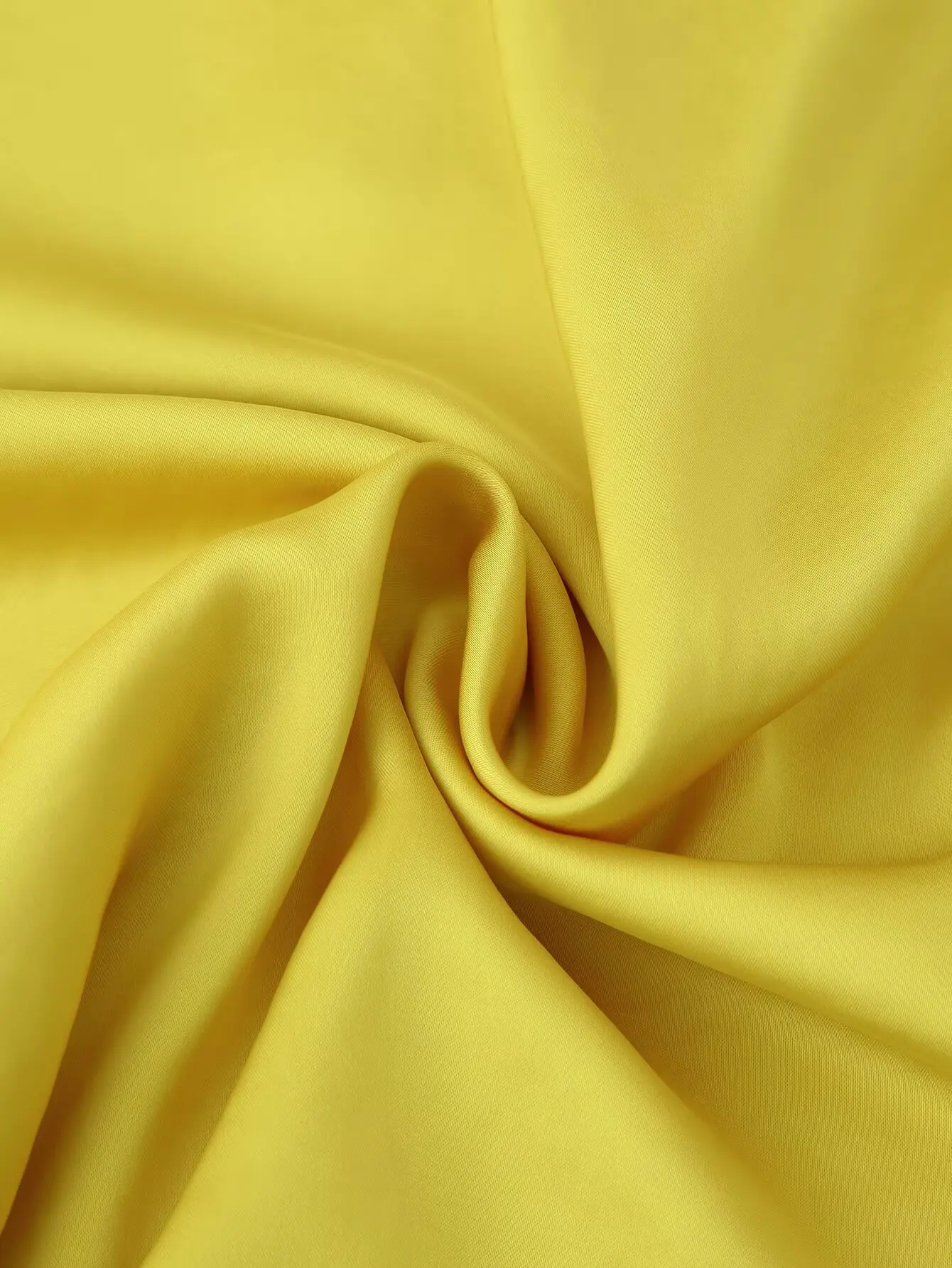 Women's Yellow Satin Midi Dress with Spaghetti Straps Summer Elegant Style with Lace Panels, Sleeveless Evening Party Dress