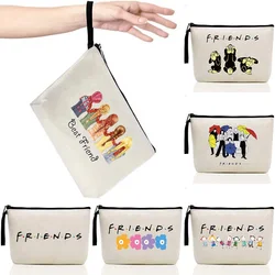 Ladies Fashion Cosmetic Bag Friends Series Printing 2022 New Travel Storage Clutch Bag Wallet Cosmetics Portable Storage Bags