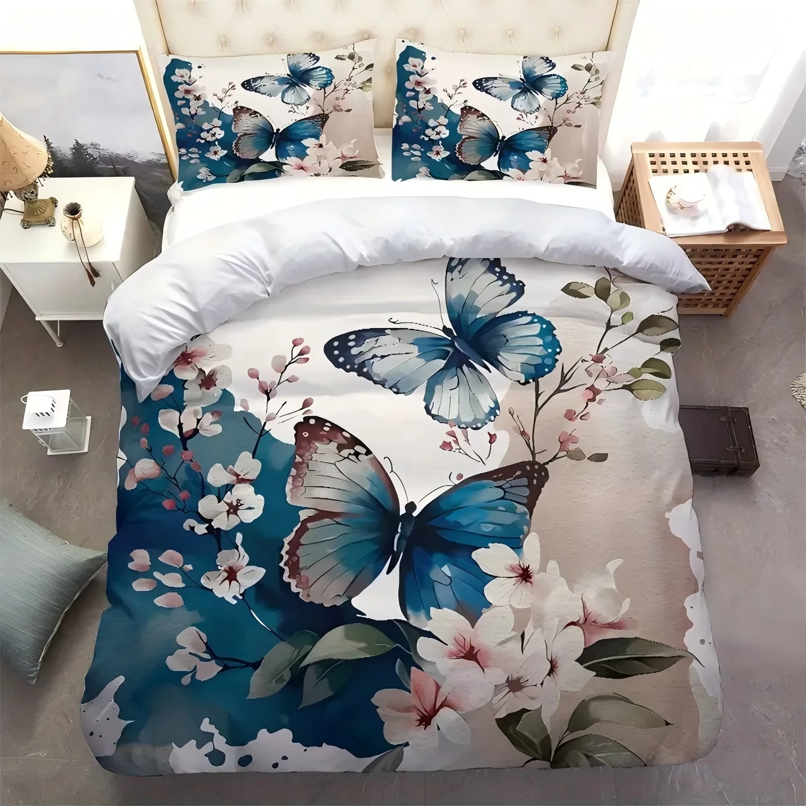 

Beautiful Butterfly Pattern 3D Printed Quilt Cover Elegance Simple Style Soft Bedding Cover Pillowcase Home Textiles Duvet Cover