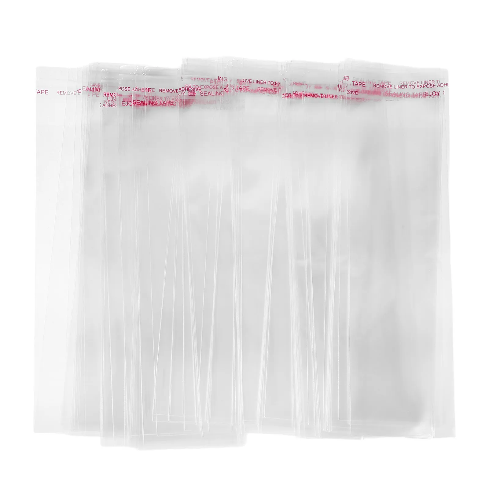 100Pcs Long Clear Self Adhesive Cellophane Bags 2x6 Inch Resealable Transparent 2 Mil Packaging for Candy Cookies Pretzel Rods