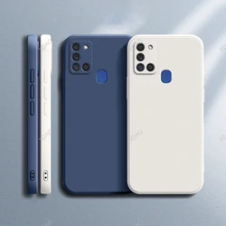 Fashion Original Offical Liquid Silicone Case for Samsung Galaxy A21S A31 A41 A51 A71 Cute Luxury Funda Couples Back Cover Coque